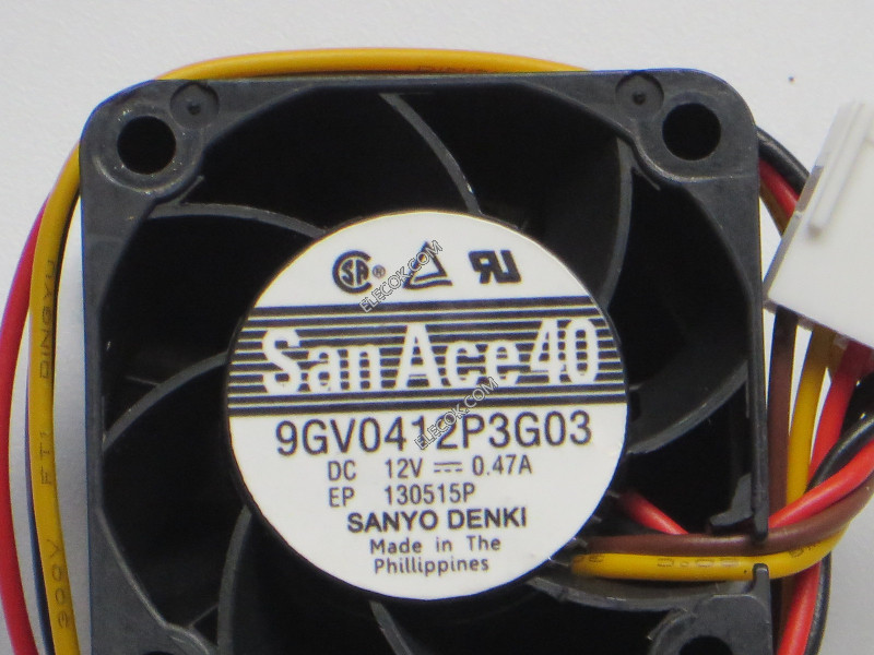 Sanyo 9GV0412P3G03 12V 0.47A  4wires cooling fan