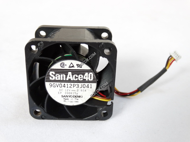 Sanyo 9GV0412P3J041 12V 0,6A 3wires Cooling Fan 