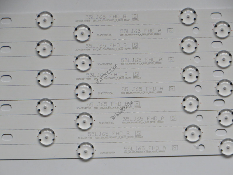 LG 55LJ55-FHD-A/B 55UJ63-UHD-A/B LED Backlight Strips - 10 Strips substitute