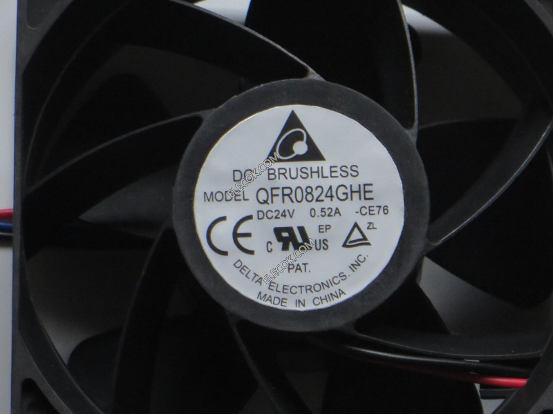 DELTA QFR0824GHE-CE76 24V 0.52A 3 wires Cooling Fan