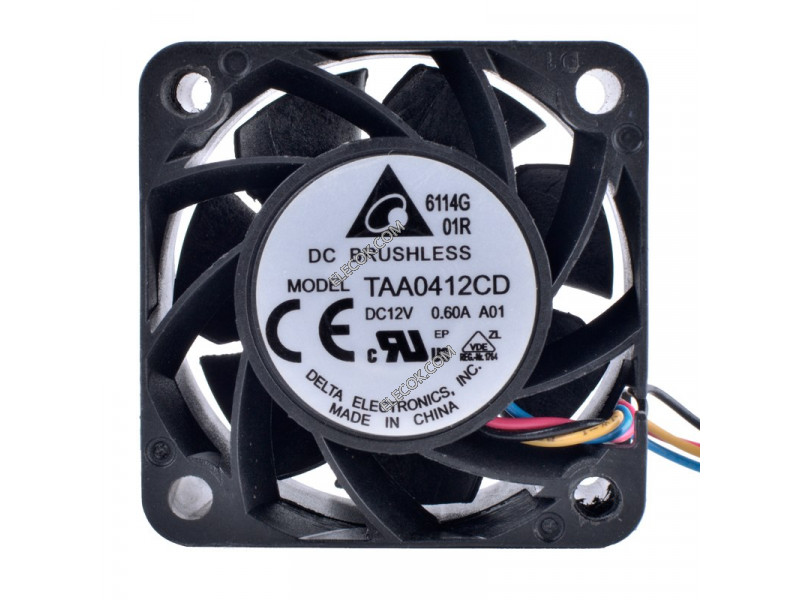 DELTA TAA0412CD 12V 0.60A 4wires Cooling Fan