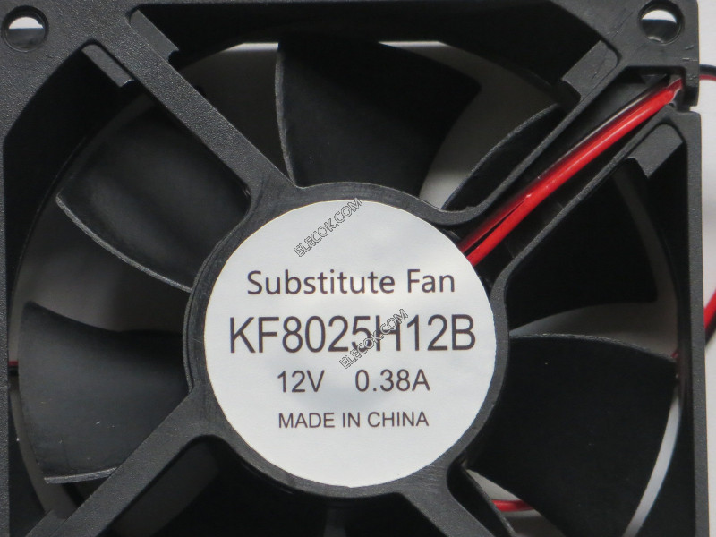 SANONDA KF8025H12B 12V 0,38A 8025 2wires Fan substitute 