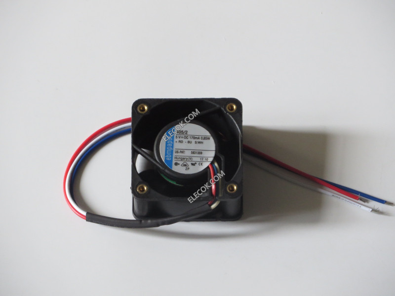 EBM-Papst 405/2 5V 170mA 0.85W 3wires Cooling Fan Mounting hole with copper sleeve