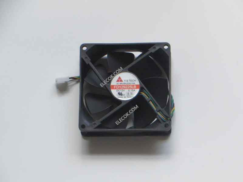 Y.S.TECH FD129225LB 12V 0.15A 4wires cooling fan