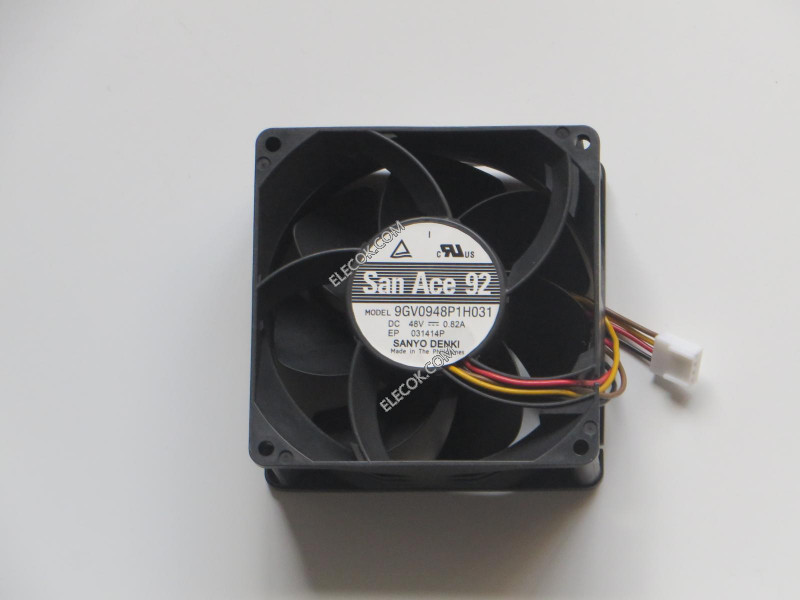 Sanyo 9GV0948P1H031 48V  0.82A  3Wires Cooling Fan