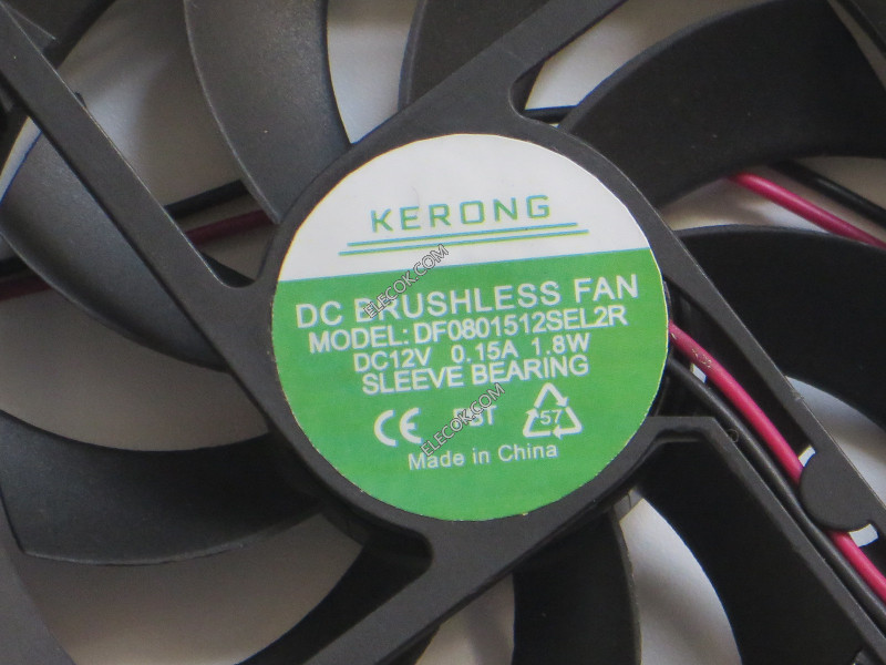 KERONG DF0801512SEL2R 12V 0,15A 1,8W 2wires Cooling Fan 