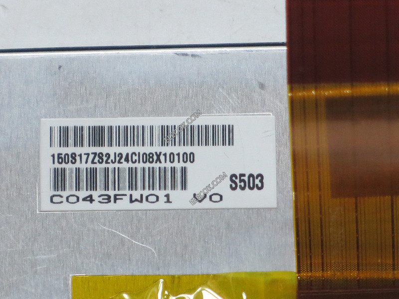 C043FW01 V0 4,3" a-Si TFT-LCD Panel számára AUO 