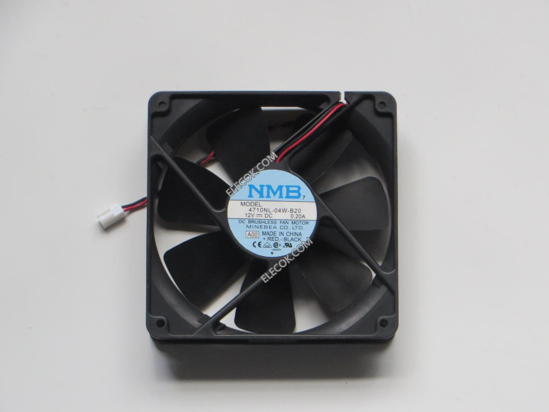 NMB 4710NL-04W-B20 12V 0.20A 2wires cooling fan