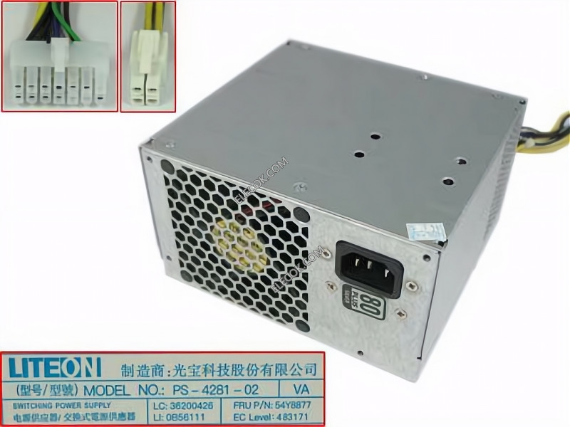 LITE-ON PS-4281-02 Server - Power Supply 280W, PS-4281-02, 54Y8900, 54Y8877,replace