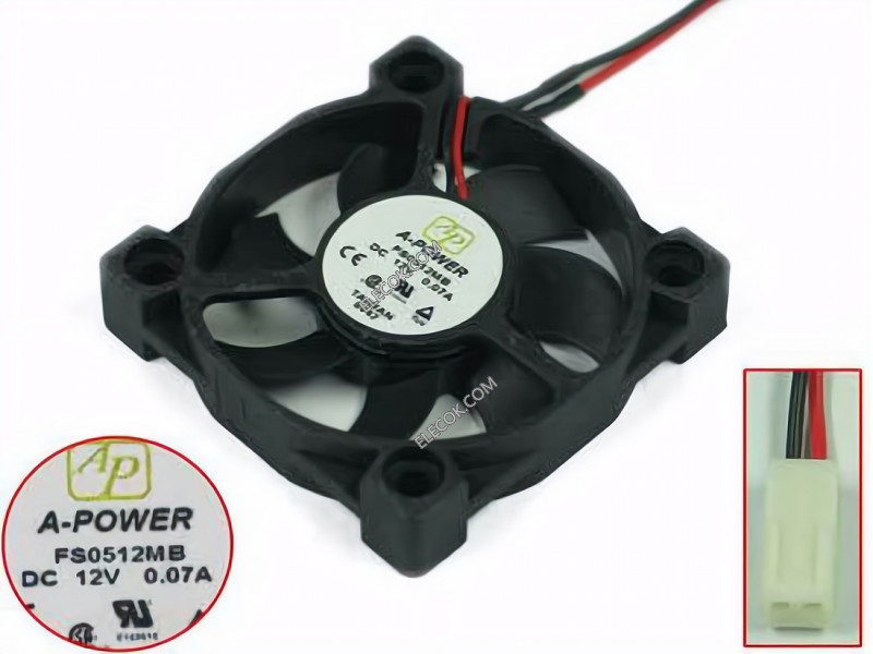 A-POWER FS0512MB 12V 0.07A 2wires cooling fan