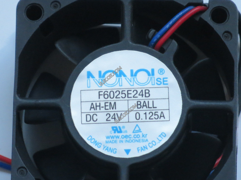 NONOISE F6025E24B 24V 0.125A 2wires Cooling Fan