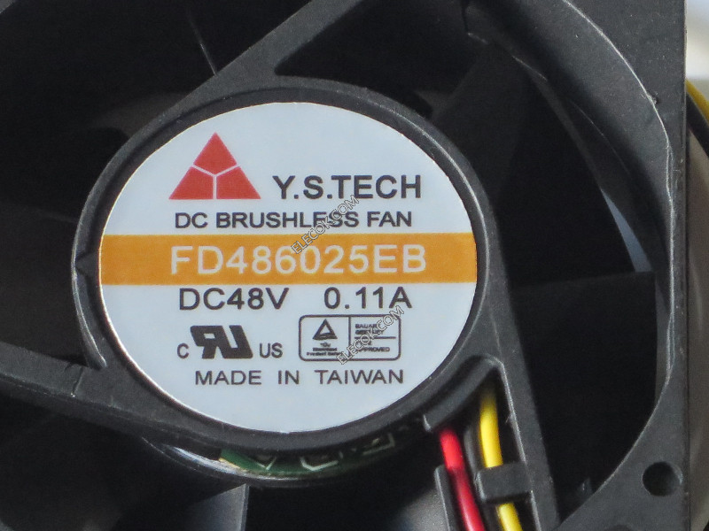 Y.S.TECH FD486025EB 48V 0,11A 3wires fan 