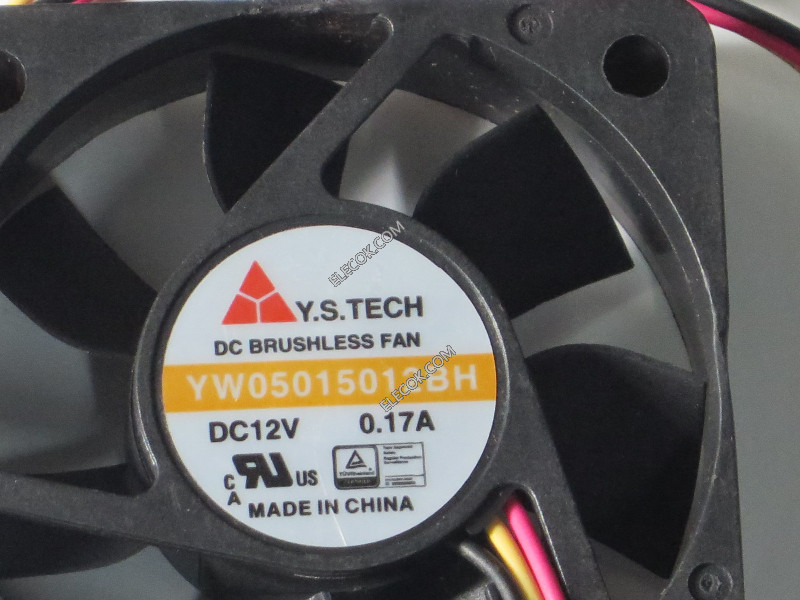 Y.S.TECH YW05015012BH 12V 0,17A 3wires cooling fan 