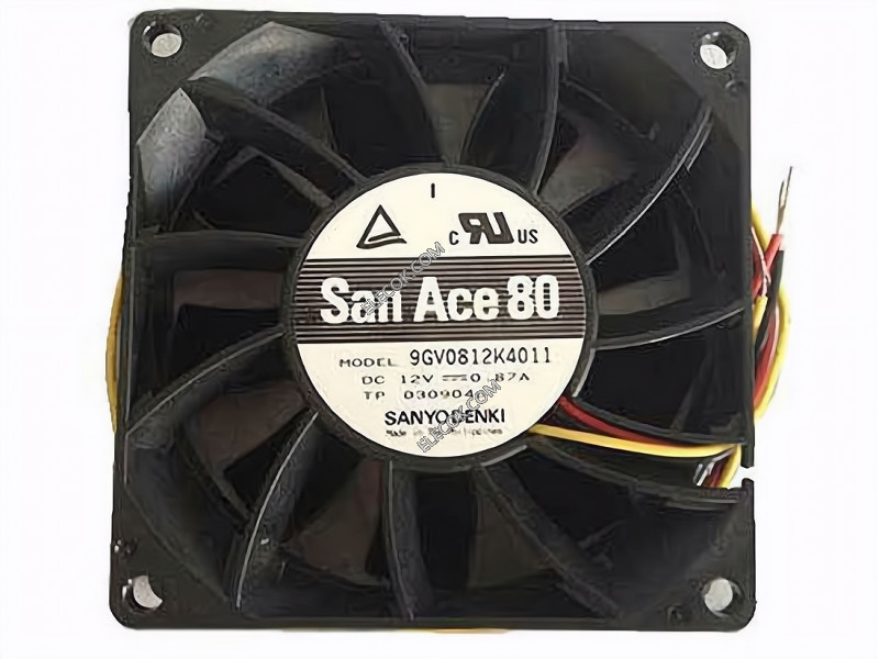 Sanyo 9GV812K4011 12V 0,87A 3wires Cooling Fan 