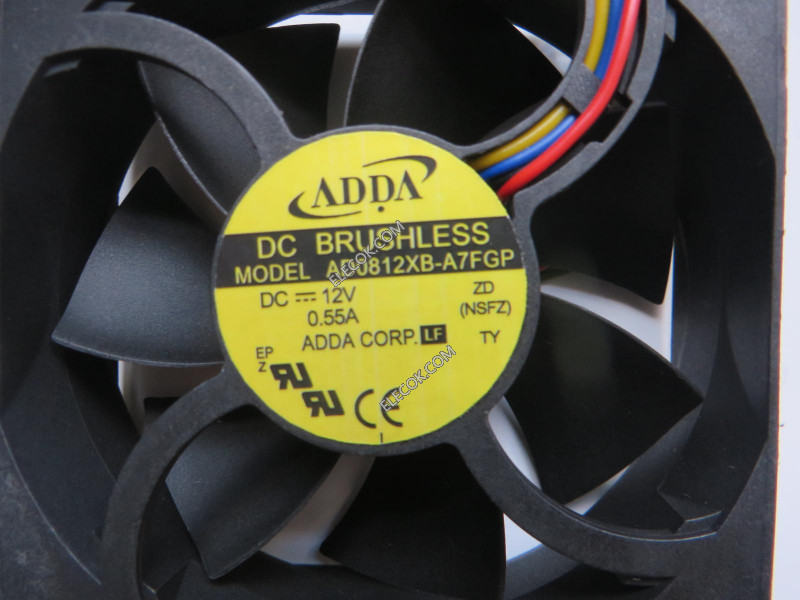 ADDA AD0812XB-A7FGP 8025 12V 0,55A 4wires Cooling Fan 