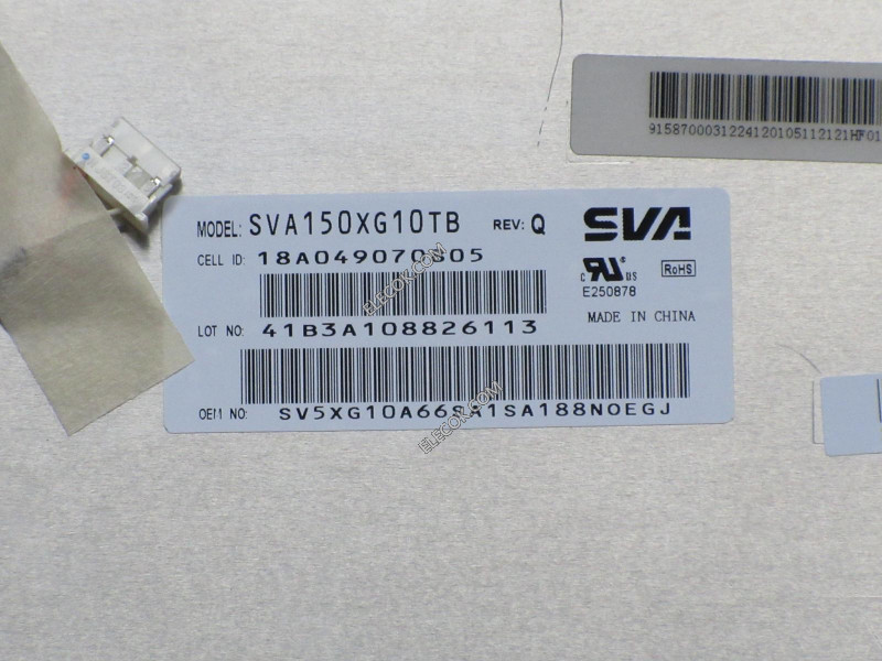 SVA150XG10TB 15.0" a-Si TFT-LCD Panel számára SVA-NEC 