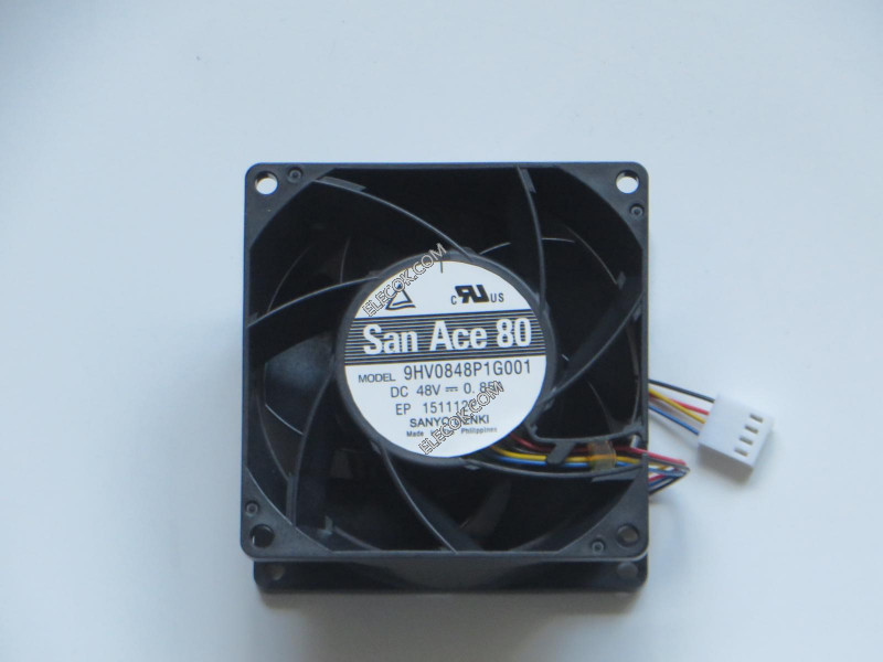 Sanyo 9HV0848P1G001 48V 0.85A 40.8W  4wires Cooling Fan