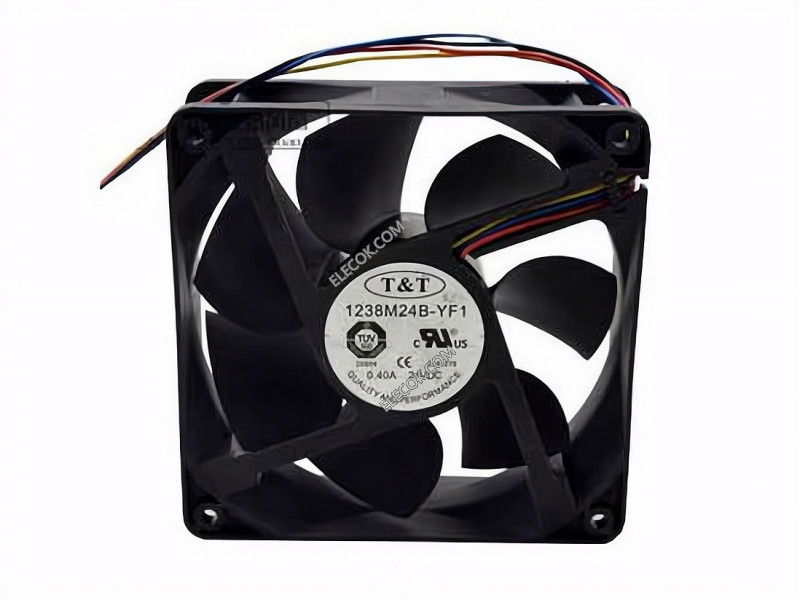 T&amp;T 1238M24B-YF1 24V 0.04A 4 Wires Cooling Fan