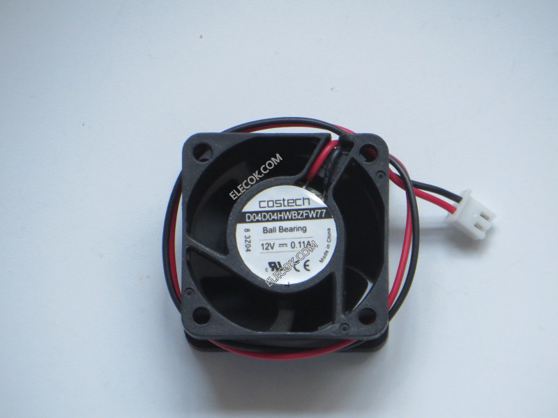 COSTECH D04D04HWBZFW77 12V 0.11A 2wires Cooling Fan