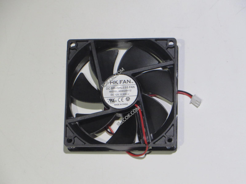 HK FAN AS9025H12 12V 0.30A 2 Vezetékek Cooling Fan replacement 