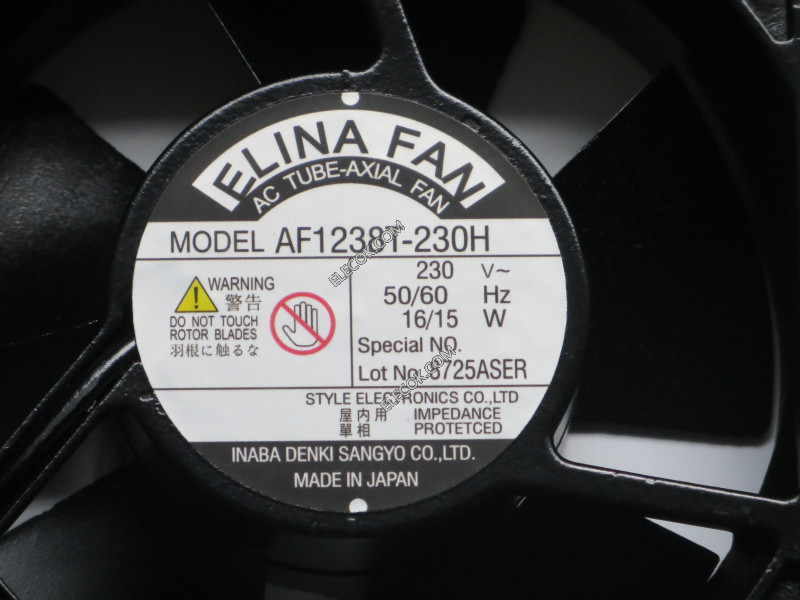 ELINA FAN AF1238T-230H 230V 16/15W Cooling Fan