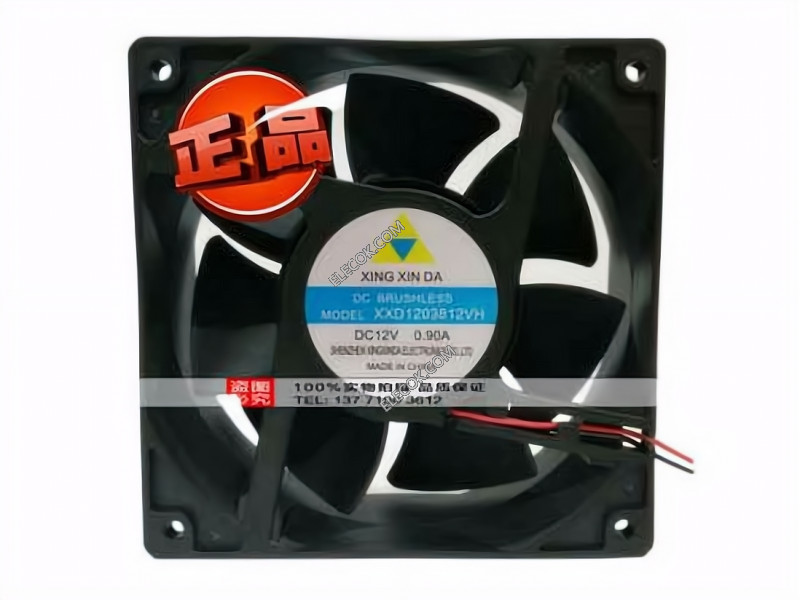 XING XIN DA XXD1203812VH 12V 0.90A 2 Vezetékek Cooling Fan 