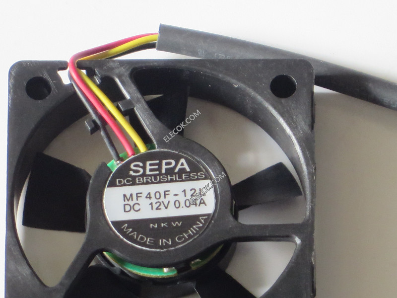 SEPA MF40F-12L 12V 0,04A 3 vezetékek Cooling Fan 