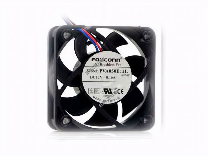 FOXCONN PVA050E12L 12V 0.16A 3wires Cooling Fan