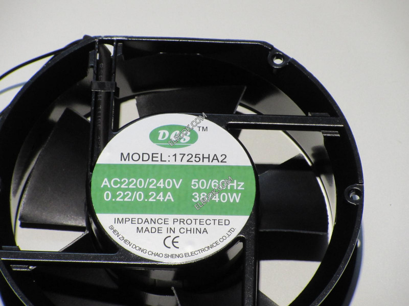 DCS 1725HA2 220/240V 0.22/0.24A 38/40W 2wires Cooling Fan