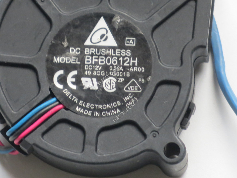 Delta BFB0612H-AR00 12V 0.36A 3wires  Fan