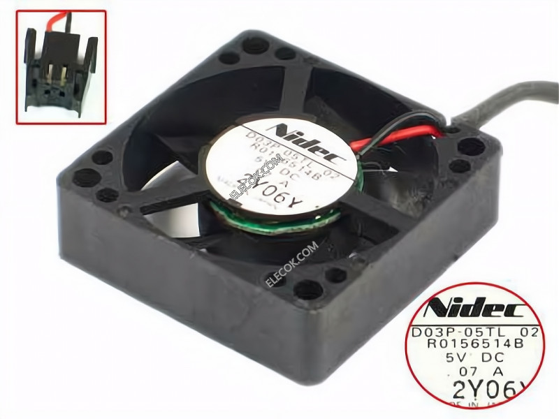 Nidec D03P-05TL 5V 0.07A 2wires Cooling Fan