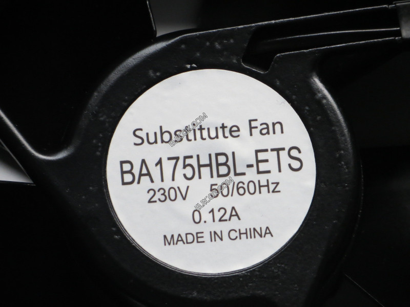 HABOR BA175HBL-ETS 230V 0,12A Chlazení Fan with dráty lead Substitute 
