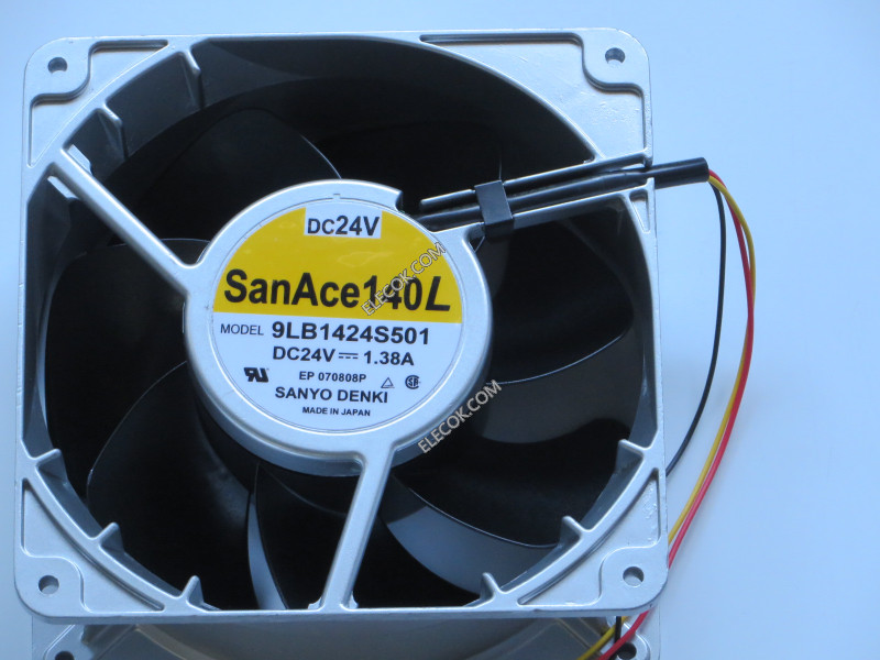 Sanyo 9LB1424S501 24V 1,38A 3wires Cooling Fan Refurbished 