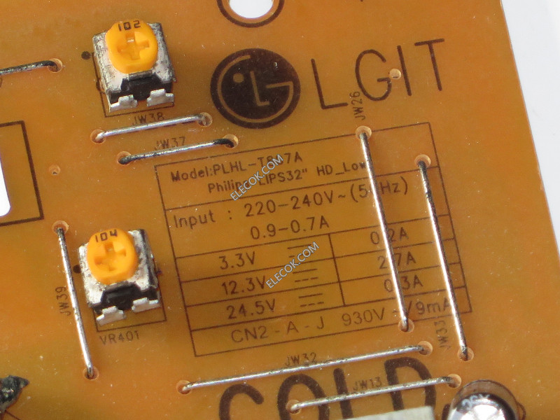 LG LCD tápegység nagyfeszültségű tábla PLHL - T807A kpg105a - 2300 F 
