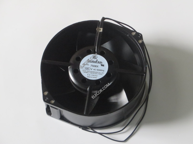 IKURA FAN 7506X 100V  50/60 HZ   2wires Cooling Fan without sensor  refurbished 