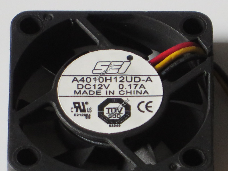 SEI A4010H12UD-A 12V 0.17A 3wires cooling Used