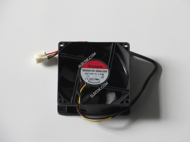 SUNON EE80251B1-0000-G99 12V 1,7W 3wires cooling fan 