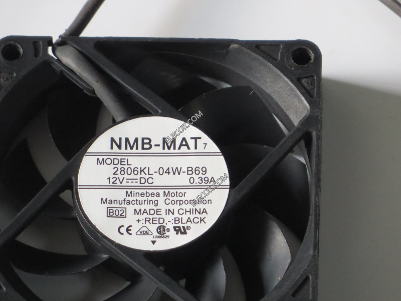 NMB 2806KL-04W-B69 12V 0.39A 3wires Cooling Fan