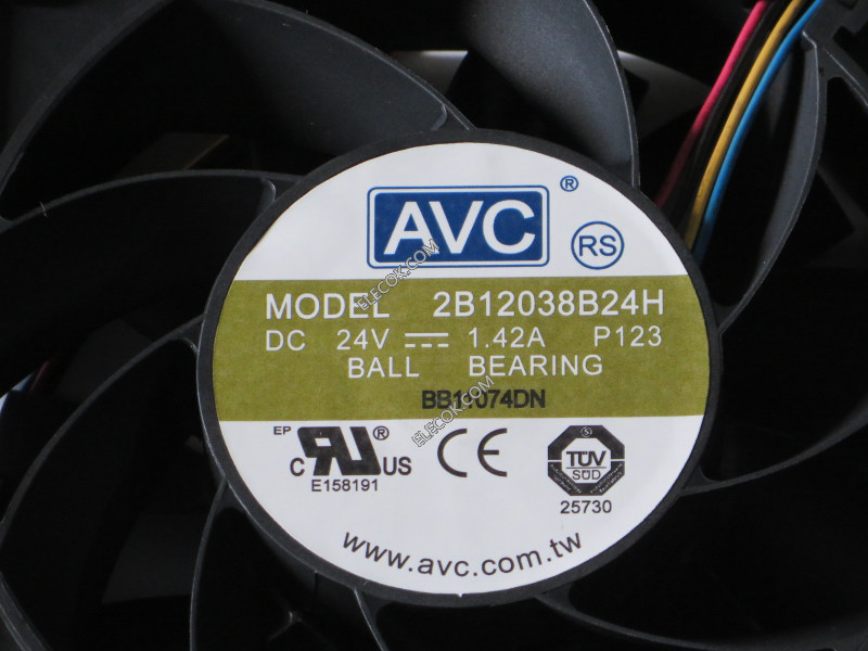AVC 2B12038B24H 24V 1,42A 4wires cooling fan 