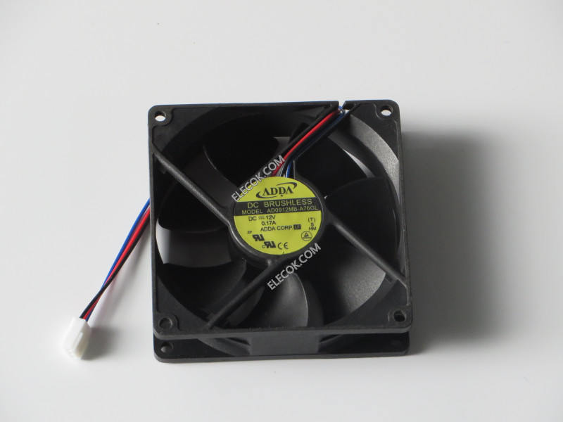 ADDA AD0912MB-A76GL 12V 0.17A 1.68W 3wires Cooling Fan
