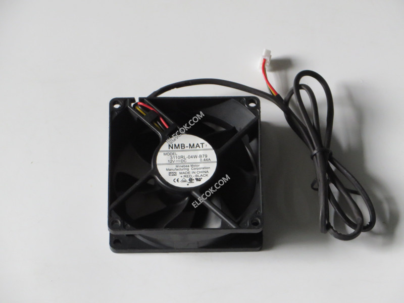 NMB 3110RL-04W-B79 8cm/8025 12V 0,44A Three-wire dual ball csapágy radiating fan 