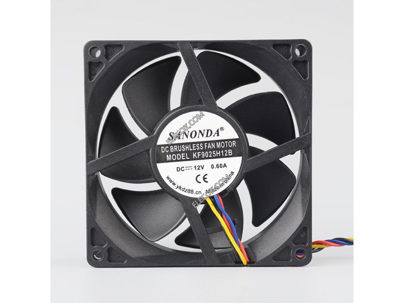 DELTA AFB0912VH 12V 0.60A 4wires Cooling Fan square alak 
