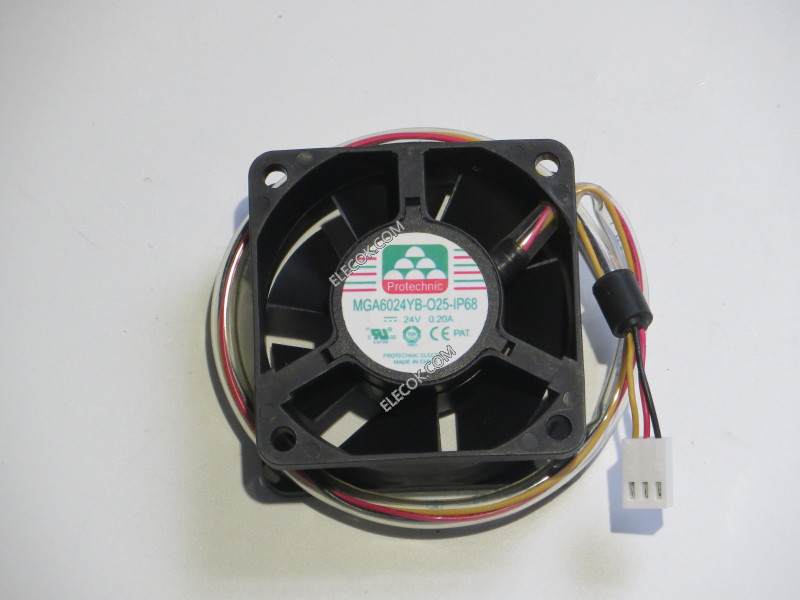 MAGIC MGA6024YB-O25-IP68 24V 0,2A 2wires Cooling Fan 