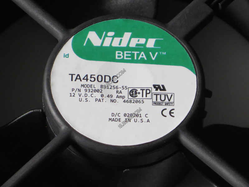 Nidec TA450DC B31256-55 12V 0.49A 2wires Cooling Fan
