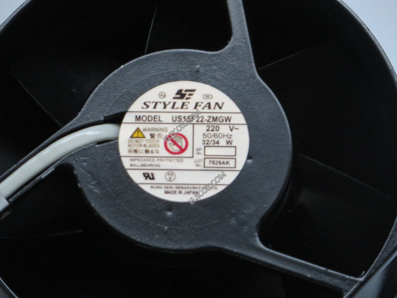 STYLEFAN US15F22-ZMGW 220V 32/34W 2 wires Cooling Fan,refurbishment