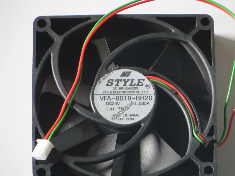 STYLE VFA-8018-BH20 24V 0.085A 2 wires Cooling Fan