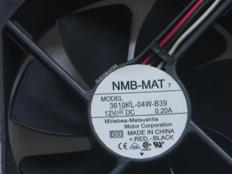 NMB 3610KL-04W-B39 12V 0.2A 3wires Cooling Fan