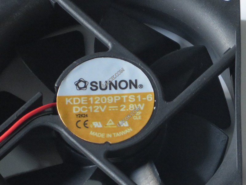 Sunon KDE1209PTS1-6 12V 230mA 2,8W 2wires Cooling Fan Refurbished 