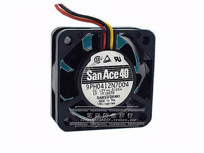 Sanyo 9PH0412N7D04 12V 0.26A 3wires Cooling Fan