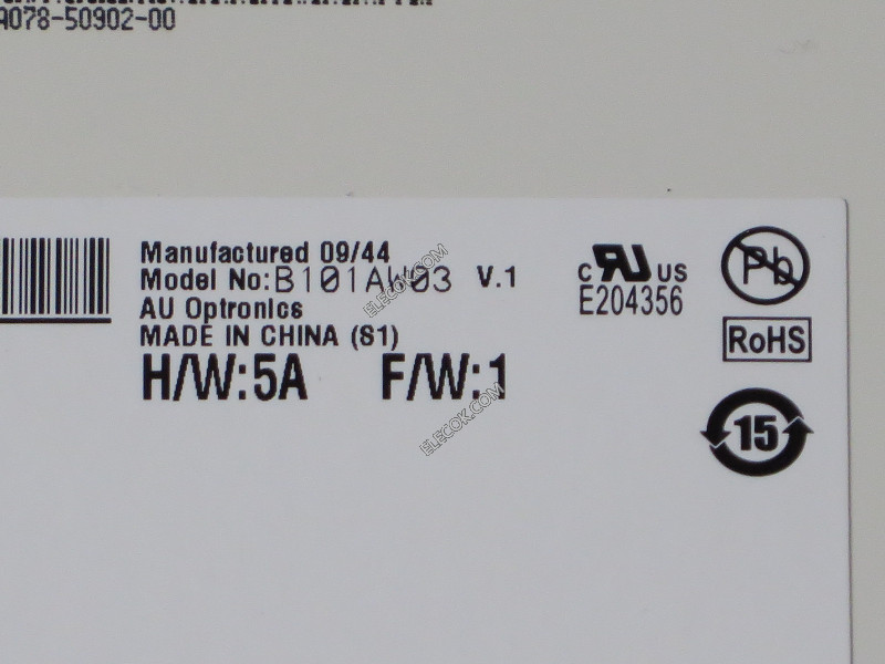 B101AW03 V1 10,1" a-Si TFT-LCD Panel számára AUO 